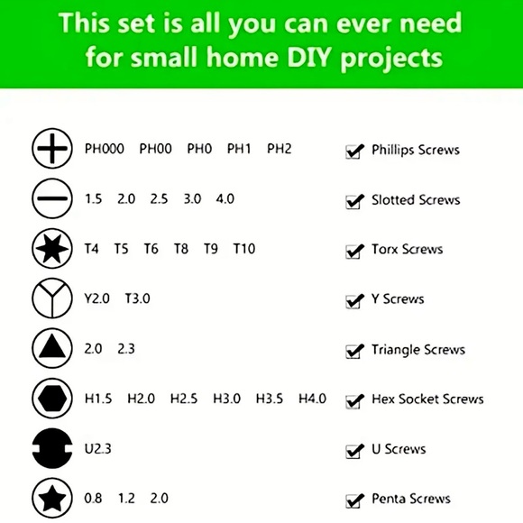 New - 32 In 1 Precise Screwdriver Set Mini Magnetic Bits Kit- Compact and Portab - Picture 2 of 5